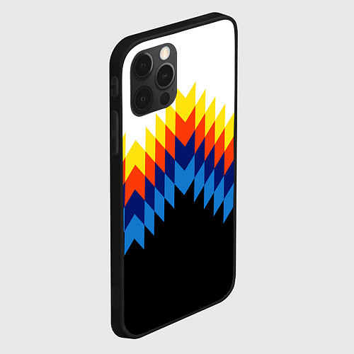 Чехол iPhone 12 Pro Max Олдскульный паттерн / 3D-Черный – фото 2