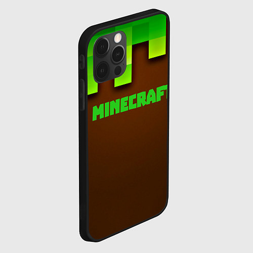 Чехол iPhone 12 Pro Max Minecraft forever / 3D-Черный – фото 2