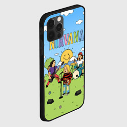 Чехол для iPhone 12 Pro Max Nirvana мультяшный стиль на поляне, цвет: 3D-черный — фото 2