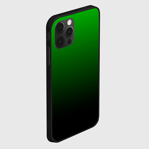 Чехол iPhone 12 Pro Max Green gradient / 3D-Черный – фото 2