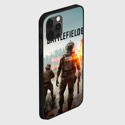 Чехол iPhone 12 Pro Max Солдаты из Battlefield 6 / 3D-Черный – фото 2