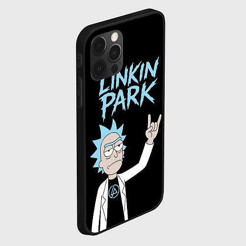 Чехол iPhone 12 Pro Max Linkin Park и Рик рокер двухсторонняя / 3D-Черный – фото 2