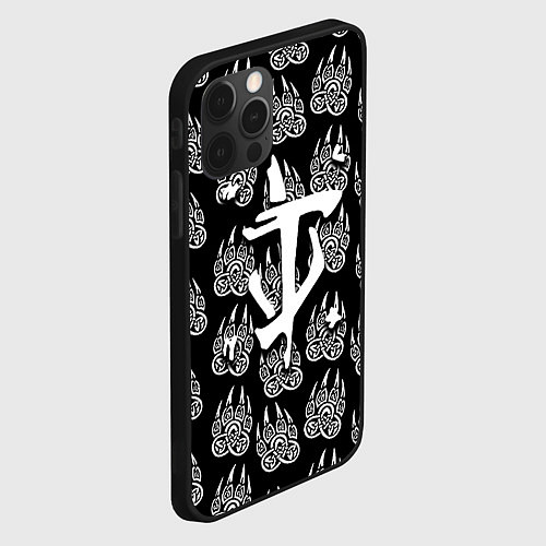 Чехол iPhone 12 Pro Max Doom хищник леса / 3D-Черный – фото 2