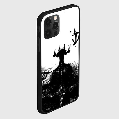 Чехол iPhone 12 Pro Max Doom демон марса / 3D-Черный – фото 2