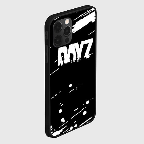 Чехол iPhone 12 Pro Max Dayz брызги красок / 3D-Черный – фото 2