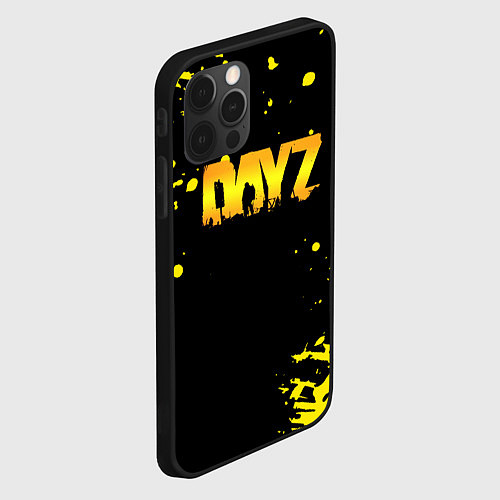 Чехол iPhone 12 Pro Max Dayz краски желтые краски / 3D-Черный – фото 2