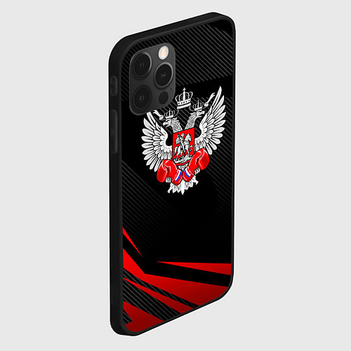 Чехол iPhone 12 Pro Max Федерация бокса - красный спорт / 3D-Черный – фото 2
