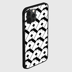 Чехол для iPhone 12 Pro Max Три буквы: чёрные, цвет: 3D-черный — фото 2