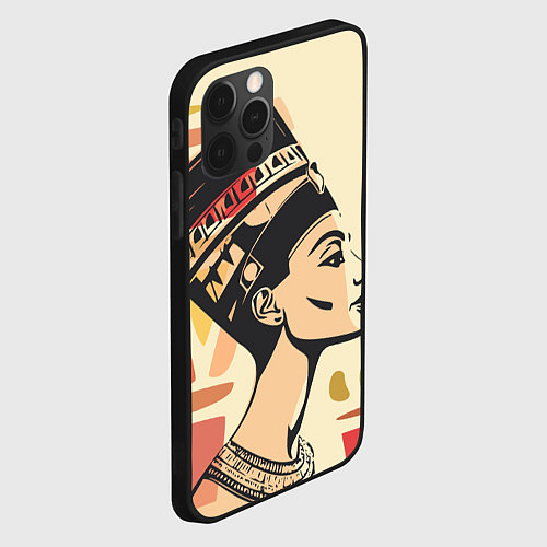 Чехол iPhone 12 Pro Max Нефертити / 3D-Черный – фото 2