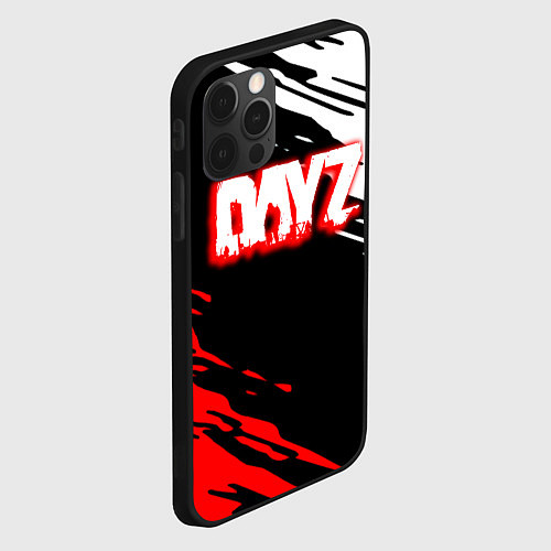 Чехол iPhone 12 Pro Max Dayz краски штрихи / 3D-Черный – фото 2