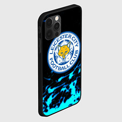Чехол для iPhone 12 Pro Max ФК Лестер Сити голубые краски, цвет: 3D-черный — фото 2