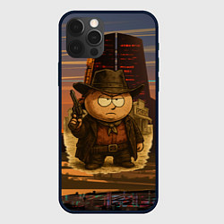 Чехол для iPhone 12 Pro Max Эрик Картман ковбой с револьвером, цвет: 3D-черный