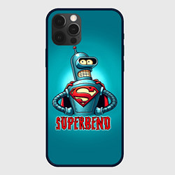 Чехол для iPhone 12 Pro Max Bender superman - collaboration, цвет: 3D-черный