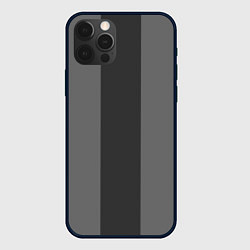 Чехол для iPhone 12 Pro Max Color black and grey, цвет: 3D-черный