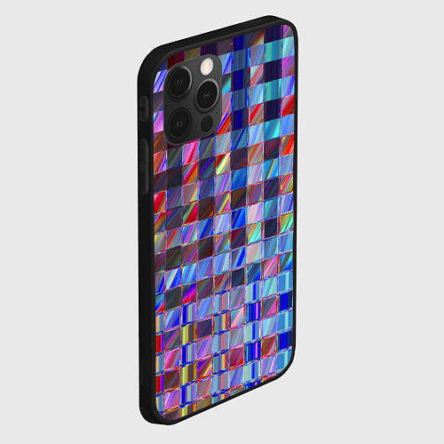 Чехол iPhone 12 Pro Max Голографическа сетка / 3D-Черный – фото 2