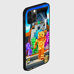 Чехол для iPhone 12 Pro Max Майнкрафт - искатели приключений, цвет: 3D-черный — фото 2