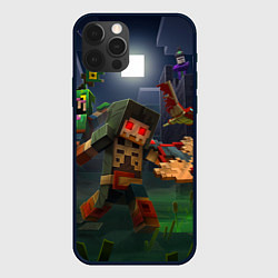 Чехол для iPhone 12 Pro Max Майнкрафт - темная ночь, цвет: 3D-черный