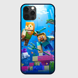 Чехол для iPhone 12 Pro Max Стив и Алекс под водой, цвет: 3D-черный