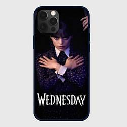 Чехол для iPhone 12 Pro Max Уэнсдей в гробу и вещь Wednesday, цвет: 3D-черный