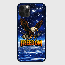 Чехол для iPhone 12 Pro Max Freedom - орел разрывает цепи, цвет: 3D-черный
