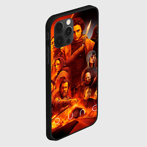 Чехол iPhone 12 Pro Max Главные герои Dune part two / 3D-Черный – фото 2
