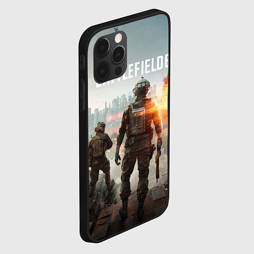 Чехол iPhone 12 Pro Max Битва за Бруклин из Battlefield 6 / 3D-Черный – фото 2