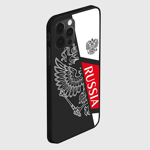 Чехол iPhone 12 Pro Max Герб России / 3D-Черный – фото 2
