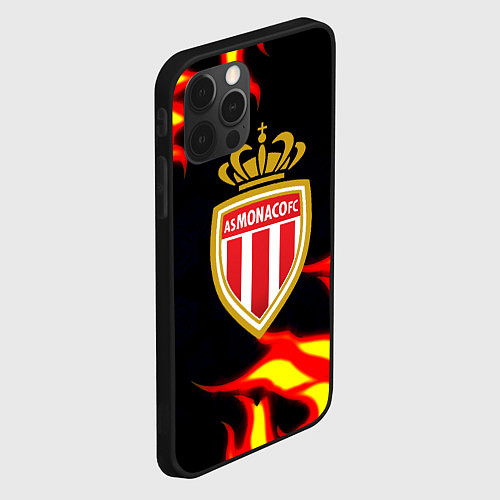 Чехол iPhone 12 Pro Max Монако огненный фон текстура / 3D-Черный – фото 2