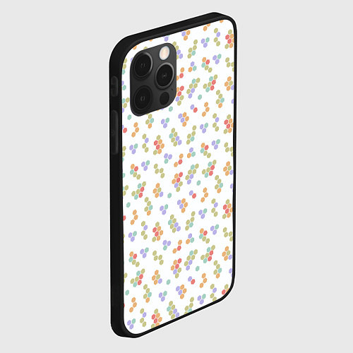 Чехол iPhone 12 Pro Max Детали мозаики на белом / 3D-Черный – фото 2