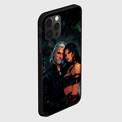 Чехол для iPhone 12 Pro Max Йеннифэр и Геральт снова вместе, цвет: 3D-черный — фото 2