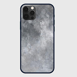 Чехол для iPhone 12 Pro Max Абстракция - light gray haze, цвет: 3D-черный
