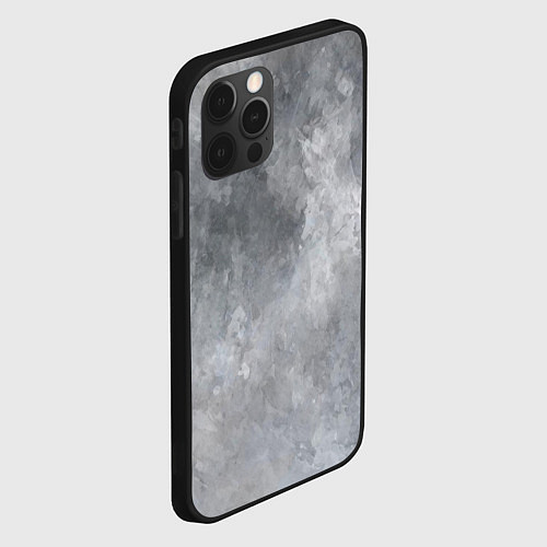Чехол iPhone 12 Pro Max Абстракция - light gray haze / 3D-Черный – фото 2