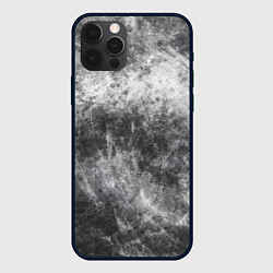 Чехол для iPhone 12 Pro Max Абстракция - black and white metal scuffs, цвет: 3D-черный