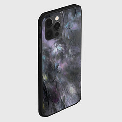 Чехол для iPhone 12 Pro Max Абстракция - dark blue oil painting, цвет: 3D-черный — фото 2