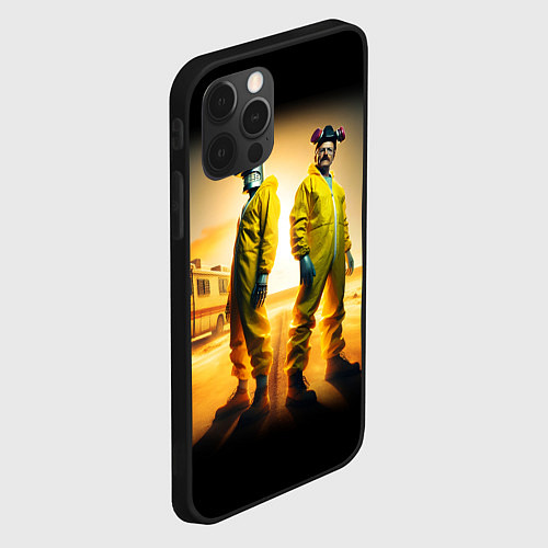 Чехол iPhone 12 Pro Max Хайзенберг и Бендер пустились во все тяжкие / 3D-Черный – фото 2