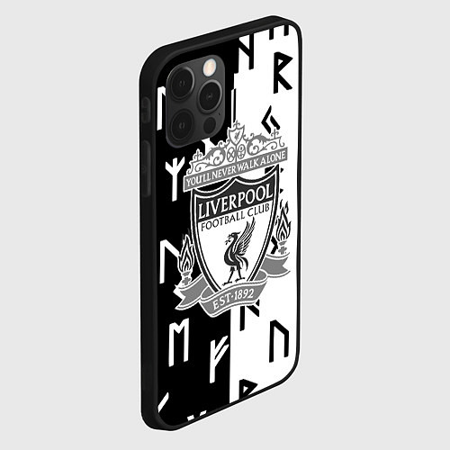 Чехол iPhone 12 Pro Max Liverpool символы текстура / 3D-Черный – фото 2