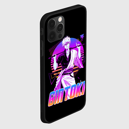 Чехол iPhone 12 Pro Max Гинтама ретро / 3D-Черный – фото 2