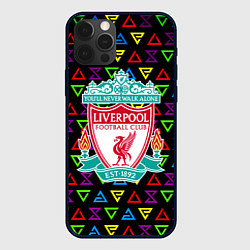 Чехол для iPhone 12 Pro Max Liverpool pattern neon, цвет: 3D-черный