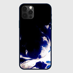 Чехол для iPhone 12 Pro Max Синее пламя, цвет: 3D-черный