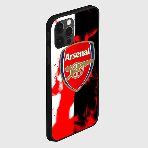 Чехол iPhone 12 Pro Max Арсенал огонь / 3D-Черный – фото 2