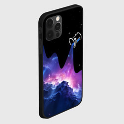 Чехол для iPhone 12 Pro Max Потеки космической краски, цвет: 3D-черный — фото 2