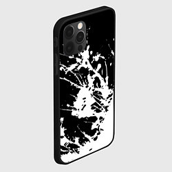 Чехол для iPhone 12 Pro Max Взрывная белая краска на чёрном, цвет: 3D-черный — фото 2