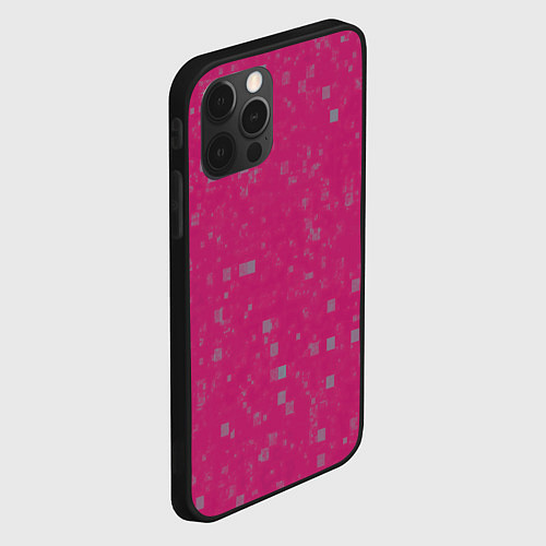 Чехол iPhone 12 Pro Max Color pink brown squares / 3D-Черный – фото 2