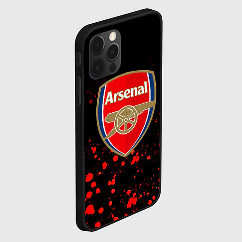 Чехол iPhone 12 Pro Max Арсенал красные краски всплеск / 3D-Черный – фото 2