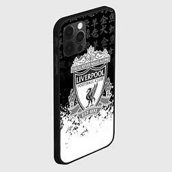Чехол для iPhone 12 Pro Max Liverpool японские символы краски, цвет: 3D-черный — фото 2