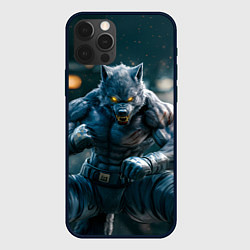 Чехол для iPhone 12 Pro Max Волк боец, цвет: 3D-черный