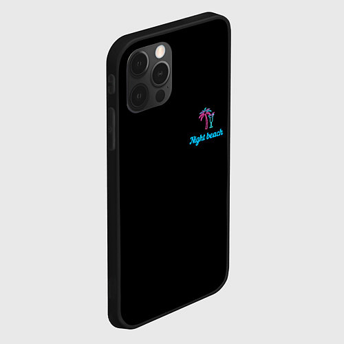 Чехол iPhone 12 Pro Max Night beach / 3D-Черный – фото 2
