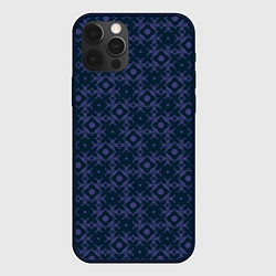 Чехол для iPhone 12 Pro Max Геометрический монохромный паттерн, цвет: 3D-черный