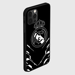 Чехол для iPhone 12 Pro Max Real Madrid полосы геомтерия, цвет: 3D-черный — фото 2