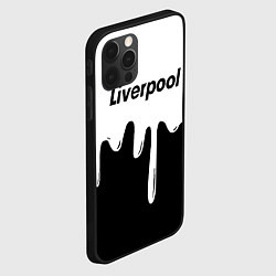 Чехол для iPhone 12 Pro Max Liverpool жидкие краски всплеск, цвет: 3D-черный — фото 2